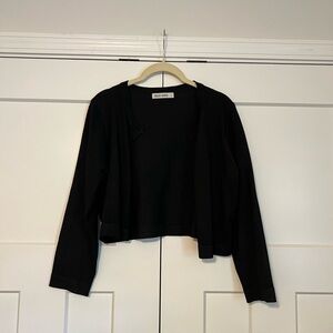 Black Cropped Women's Cardigan